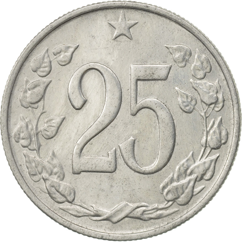 Coin, Czechoslovakia, 25 Haleru, 1962, AU(55-58), Aluminum, KM:54