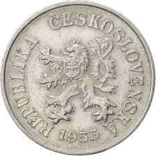 Czechoslovakia, 5 Haleru, 1953, AU(55-58), Aluminum, KM:37