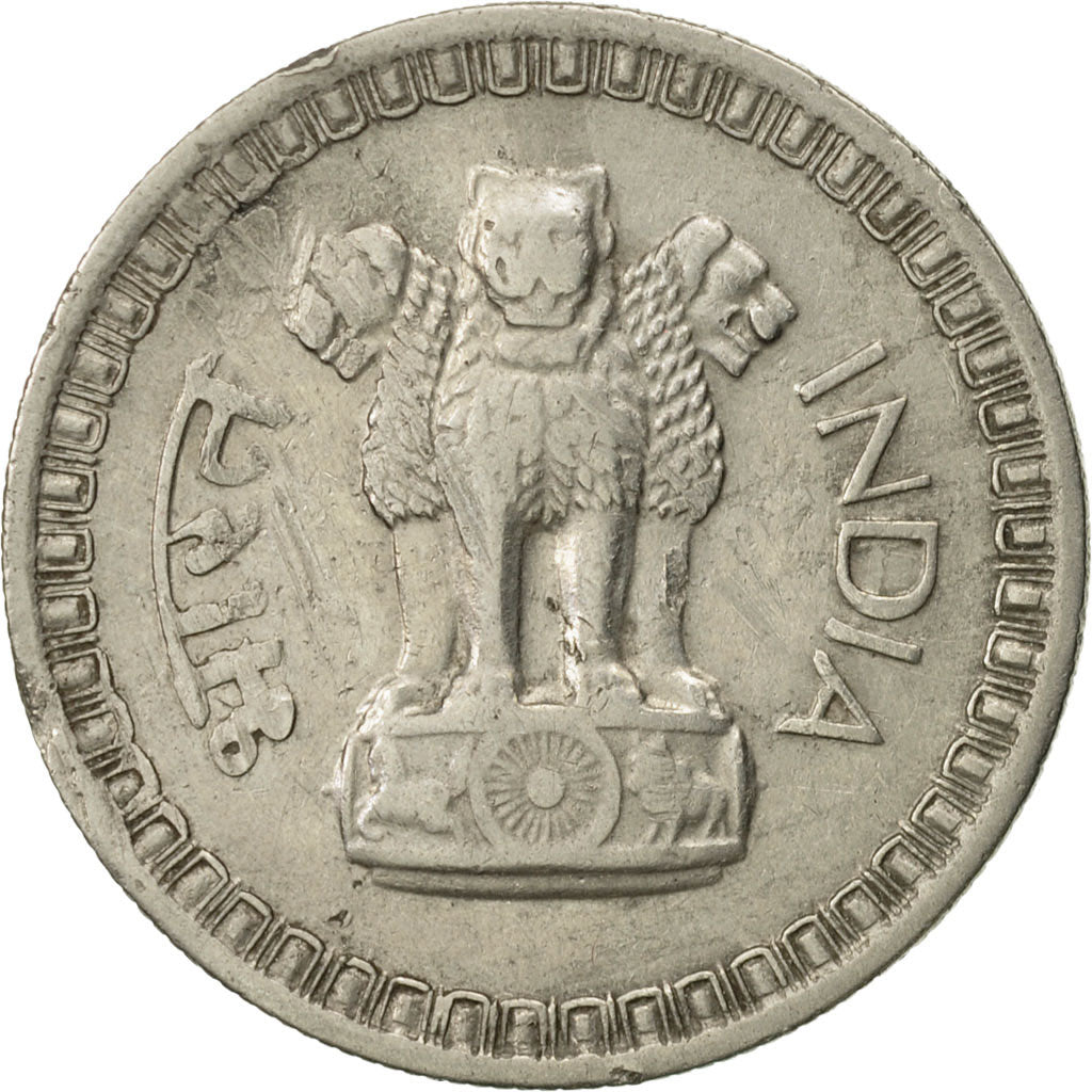 Coin, INDIA-REPUBLIC, 50 Naye Paise, 1963, EF(40-45), Nickel, KM:55