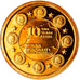Vatican, Medal, 10 ans de l'Euro, Politics, Society, War, 2009, MS(65-70), Gold