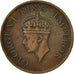 Coin, INDIA-BRITISH, George VI, 1/4 Anna, 1940, EF(40-45), Bronze, KM:530