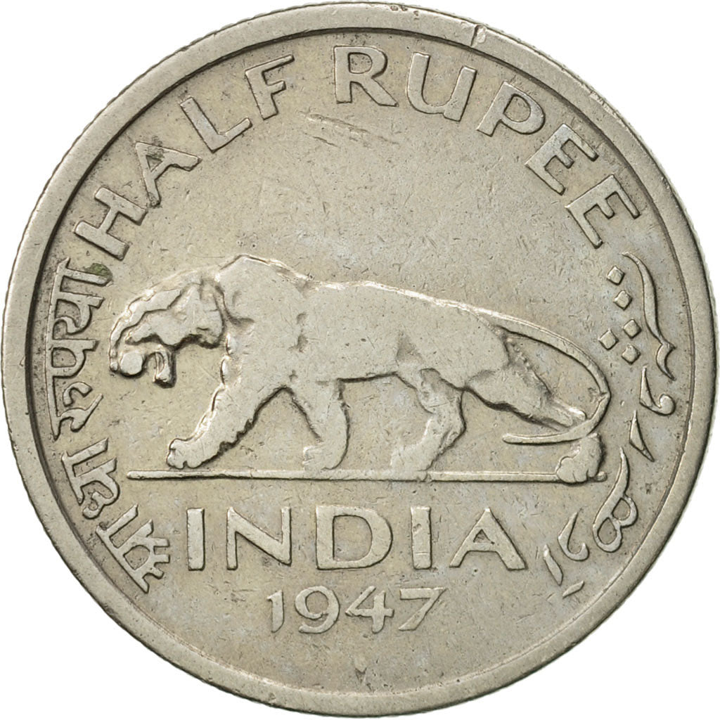 INDIA-BRITISH, George VI, 1/2 Rupee, 1947, SUP, Nickel, KM:553