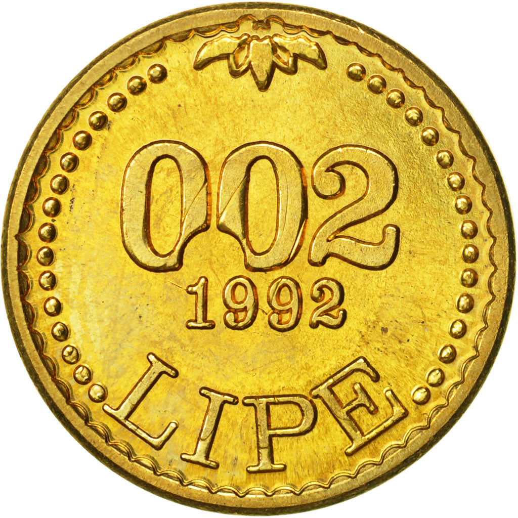 Slovenia, 0.02 Lipe, 1992, AU(55-58), Brass, KM:Tn5