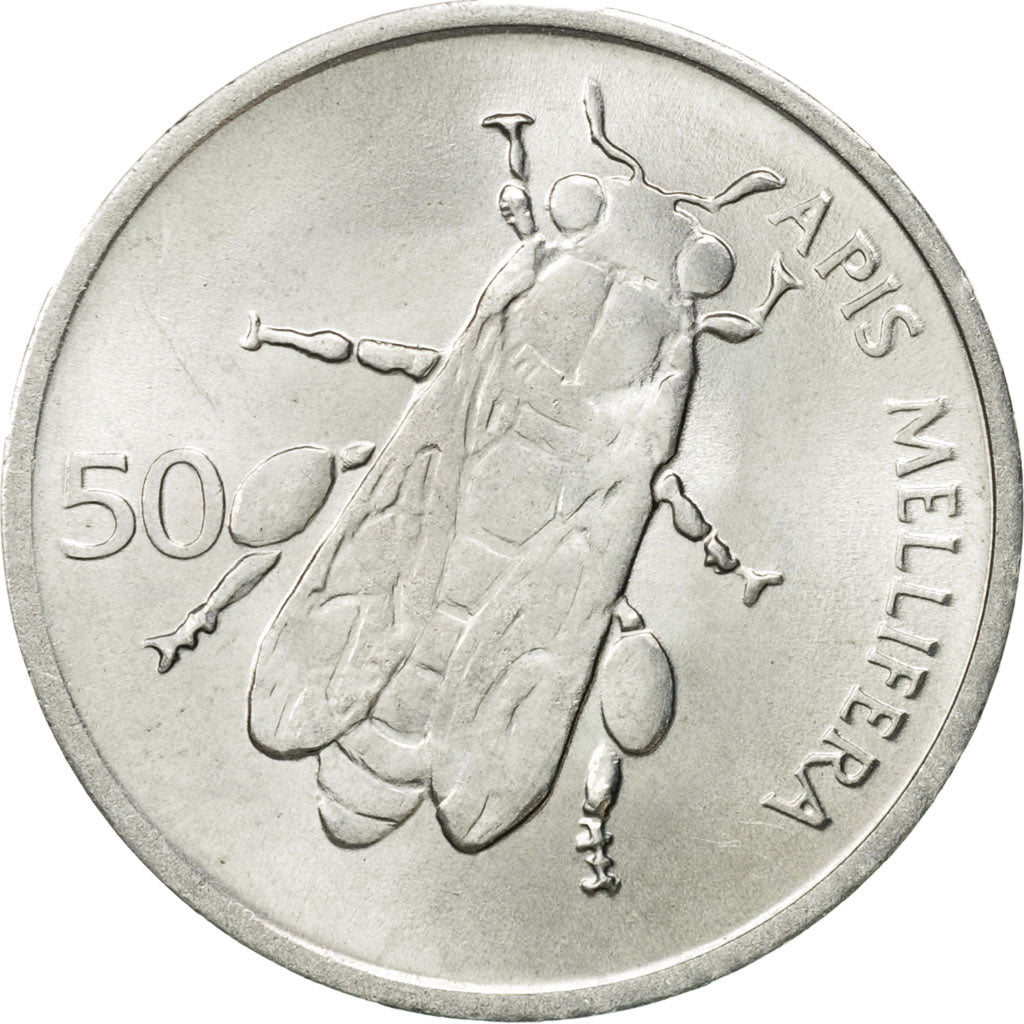 Coin, Slovenia, 50 Stotinov, 1993, AU(55-58), Aluminum, KM:3