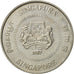 Moneta, Singapur, 10 Cents, 1987, British Royal Mint, AU(55-58), Miedź-Nikiel