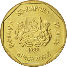 Singapore, Dollar, 1988, British Royal Mint, AU(55-58), Aluminum-Bronze, KM:54b