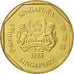 Singapur, Dollar, 1988, British Royal Mint, EBC, Aluminio - bronce, KM:54b