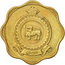 Moneda, Sri Lanka, 10 Cents, 1971, British Royal Mint, MBC, Nickel-Brass Plated