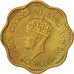Coin, Ceylon, George VI, 10 Cents, 1944, AU(50-53), Nickel-brass, KM:118