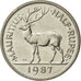 Monnaie, Mauritius, 1/2 Rupee, 1987, SUP, Nickel plated steel, KM:54