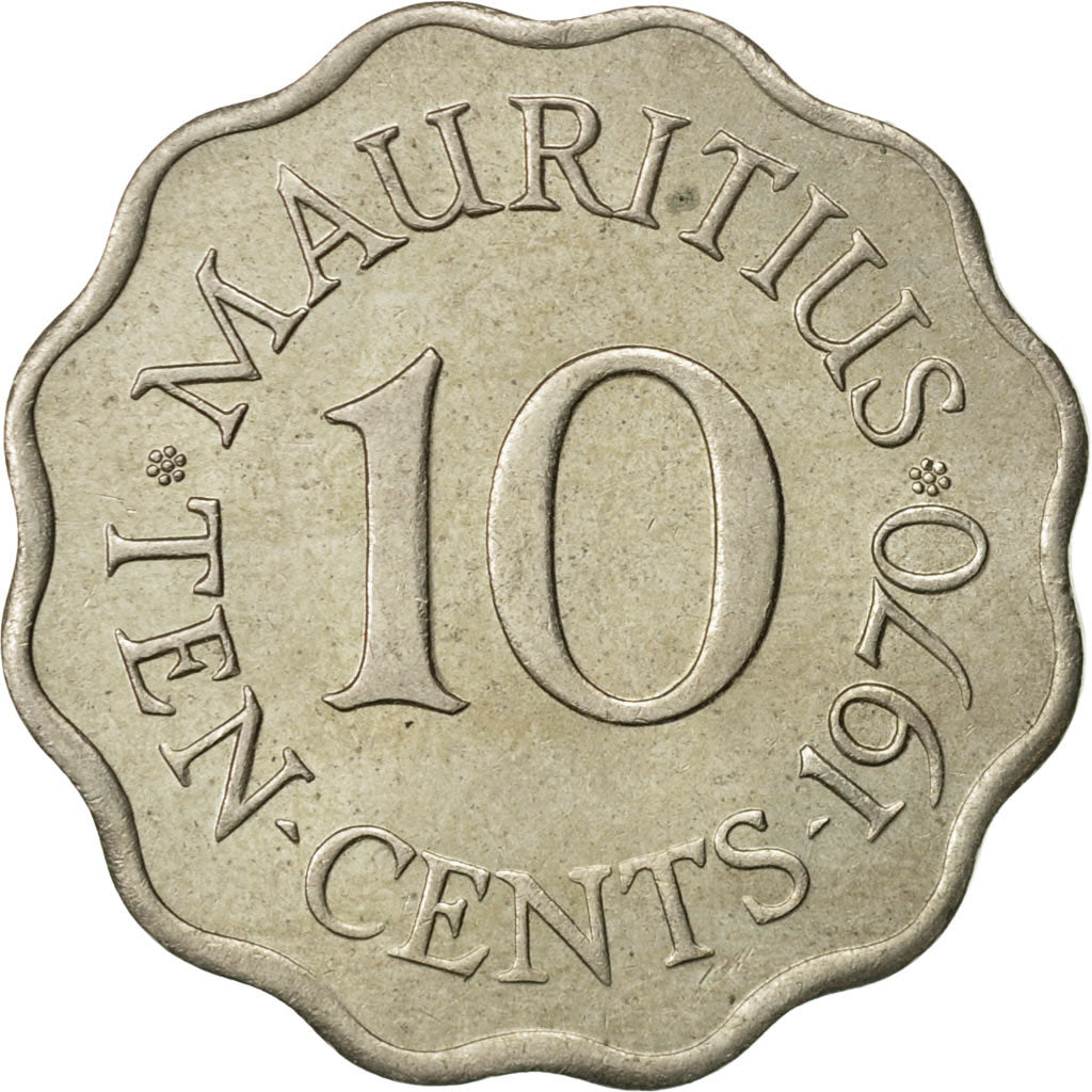 Coin, Mauritius, Elizabeth II, 10 Cents, 1970, AU(50-53), Copper-nickel, KM:33