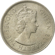 Mauritius, Elizabeth II, 1/2 Rupee, 1965, AU(50-53), Copper-nickel, KM:37.1