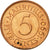 Moneta, Mauritius, 5 Cents, 1990, AU(50-53), Miedź platerowana stalą, KM:52