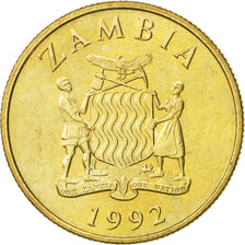 Zambie, 10 Kwacha, 1992, British Royal Mint, SUP, Laiton, KM:32