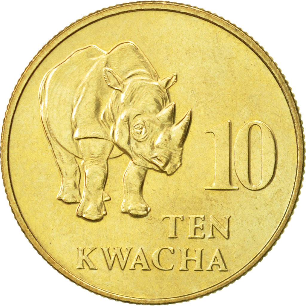 Zambie, 10 Kwacha, 1992, British Royal Mint, SUP, Laiton, KM:32