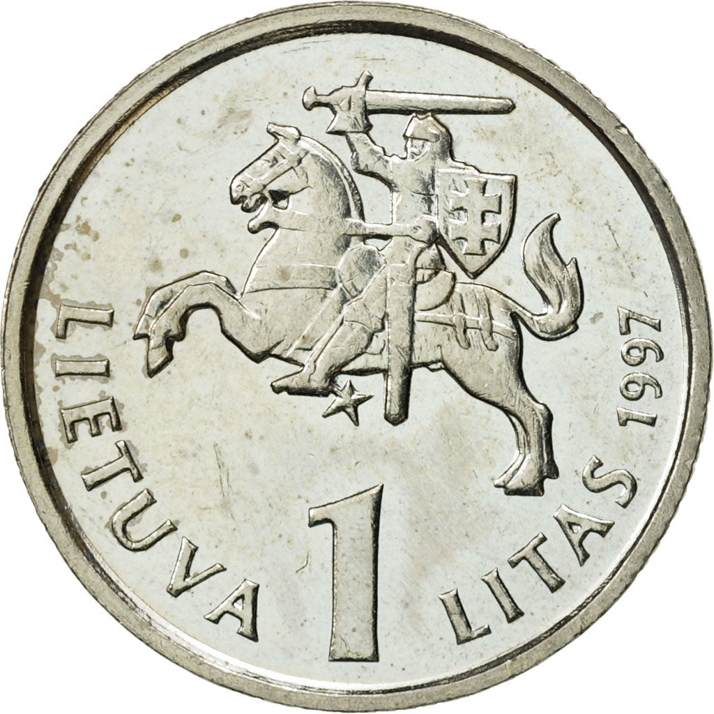 Lithuania, Litas, 1997, AU(55-58), Copper-nickel, KM:109