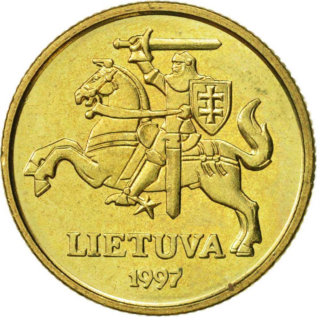 Moneta, Litwa, 20 Centu, 1997, AU(55-58), Mosiądz niklowy, KM:107