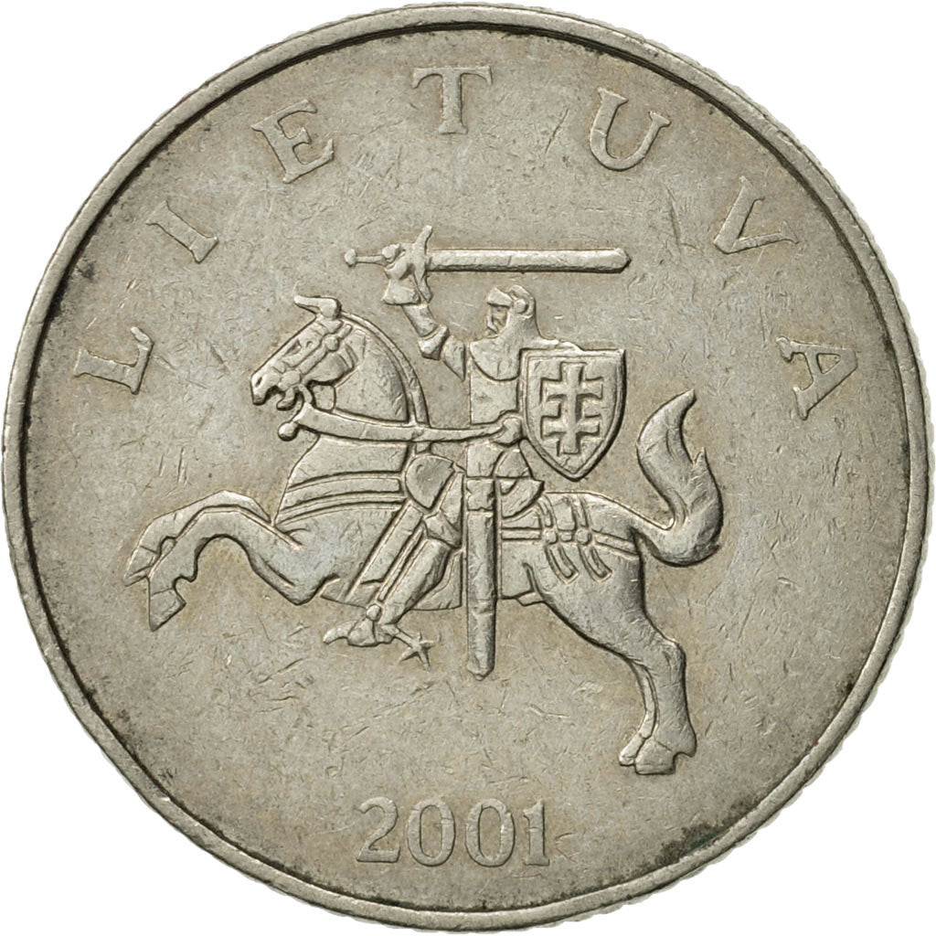 Coin, Lithuania, Litas, 2001, AU(50-53), Copper-nickel, KM:111