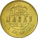 Coin, Macau, 50 Avos, 1993, British Royal Mint, AU(55-58), Brass, KM:72