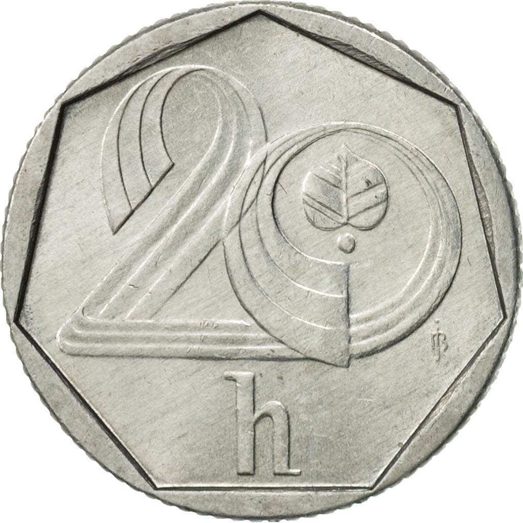 Münze, Tschechische Republik, 20 Haleru, 1994, VZ, Aluminium, KM:2.1