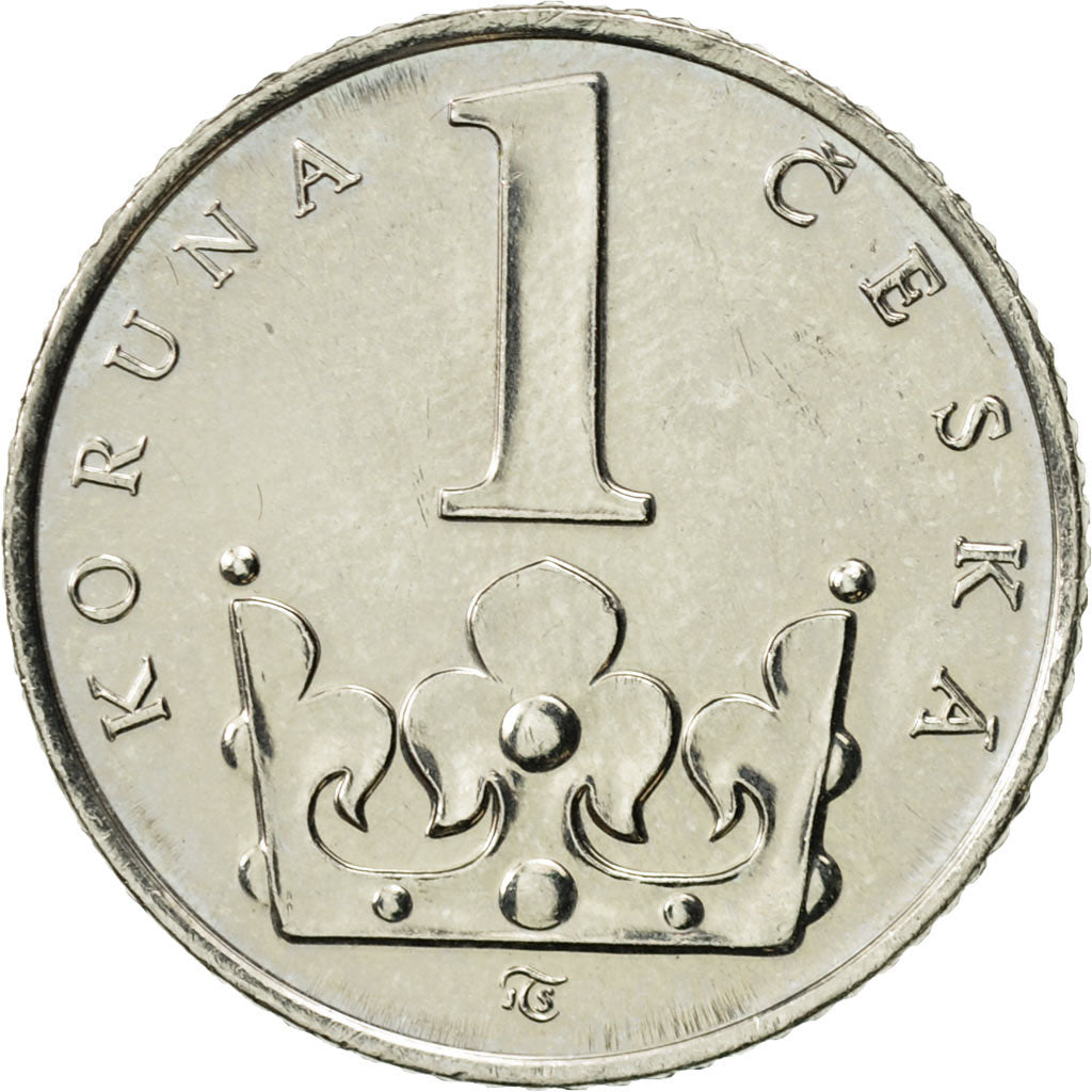 Münze, Tschechische Republik, Koruna, 1994, VZ, Nickel plated steel, KM:7