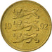 Munten, Estland, 50 Senti, 1992, ZF+, Aluminum-Bronze, KM:24
