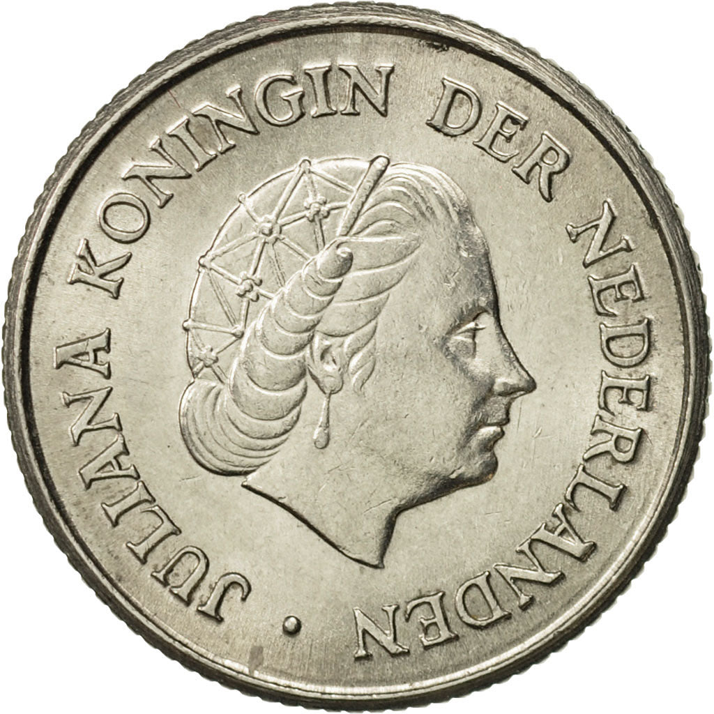 Monnaie, Pays-Bas, Juliana, 25 Cents, 1963, SUP, Nickel, KM:183