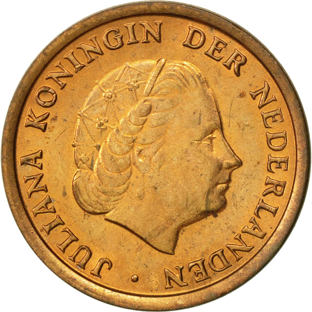 Coin, Netherlands, Juliana, Cent, 1973, AU(50-53), Bronze, KM:180
