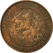 Netherlands, Wilhelmina I, 2-1/2 Cent, 1904, VF(30-35), Bronze, KM:134