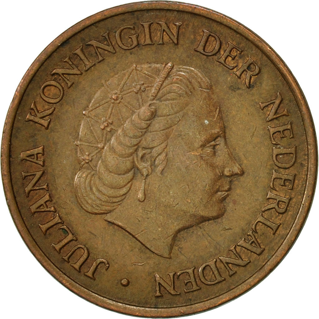 Coin, Netherlands, Juliana, 5 Cents, 1975, EF(40-45), Bronze, KM:181