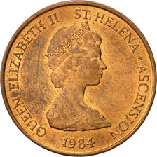 SAINT HELENA & ASCENSION, Elizabeth II, 2 Pence, 1984, British Royal Mint