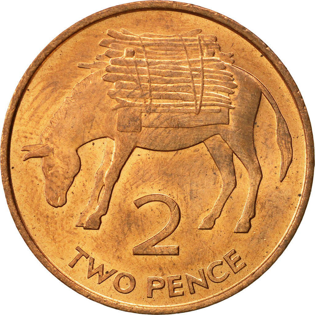 SAINT HELENA & ASCENSION, Elizabeth II, 2 Pence, 1984, British Royal Mint