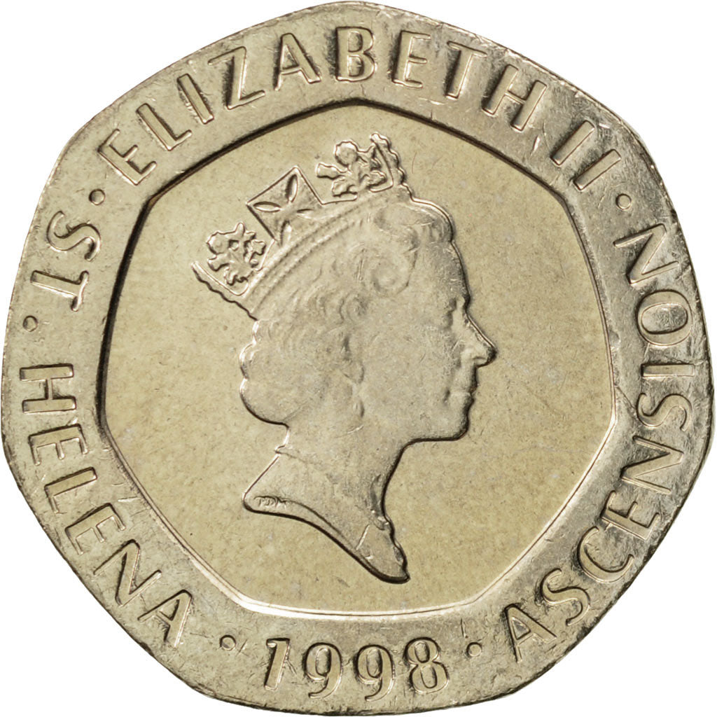 SAINT HELENA & ASCENSION, Elizabeth II, 20 Pence, 1998, British Royal Mint