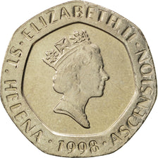 SAINT HELENA & ASCENSION, Elizabeth II, 20 Pence, 1998, British Royal Mint