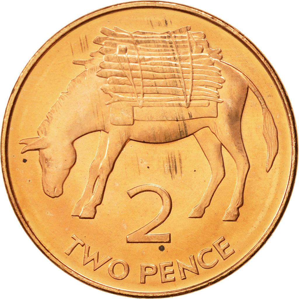 SAINT HELENA & ASCENSION, Elizabeth II, 2 Pence, 1998, British Royal Mint