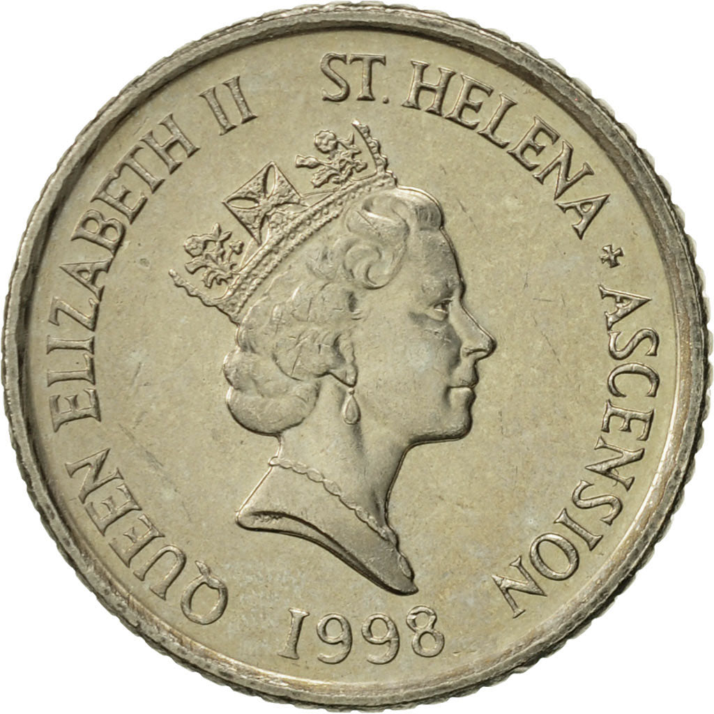 SAINT HELENA & ASCENSION, Elizabeth II, 5 Pence, 1998, British Royal Mint