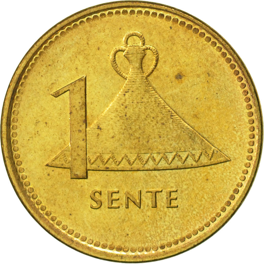 Lesotho, Letsie III, Sente, 1992, AU(55-58), Brass, KM:54