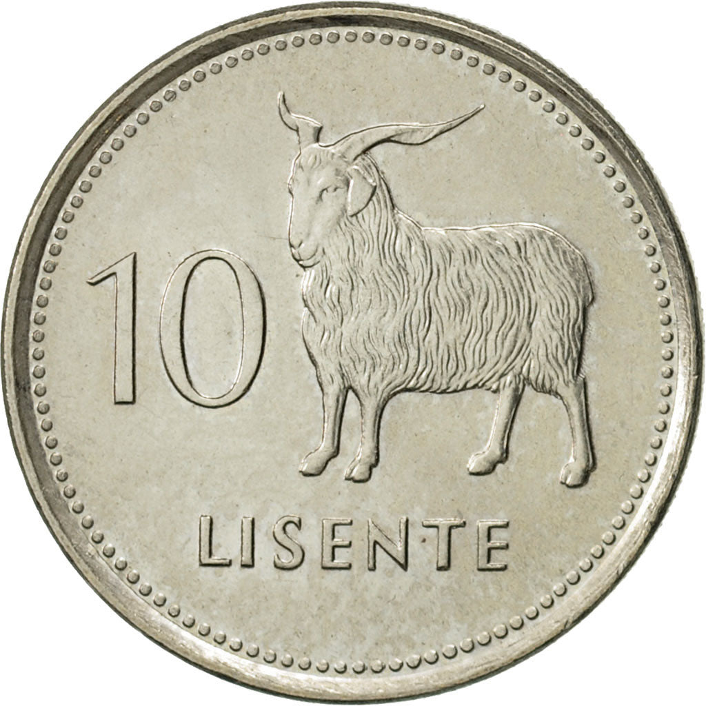 Lesotho, Letsie III, 10 Licente, Lisente, 1992, AU(55-58), Copper-nickel, KM:61
