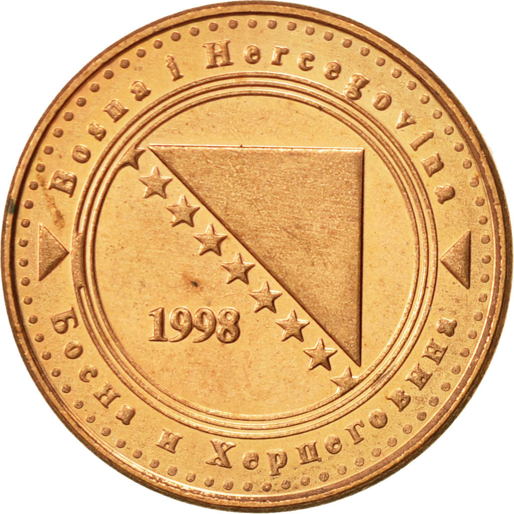 BOSNIA-HERZEGOVINA, 10 Feninga, 1998, British Royal Mint, EBC, Cobre chapado en