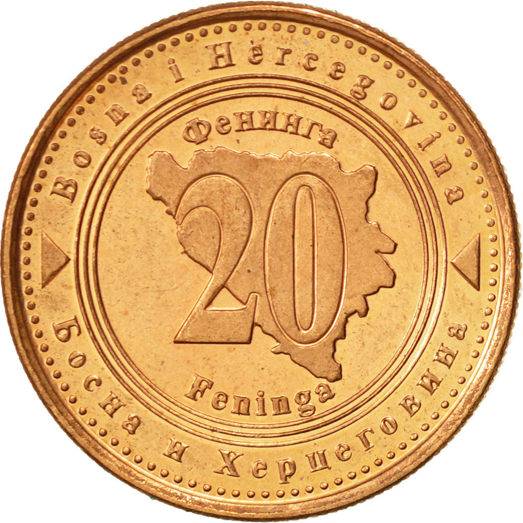 Monnaie, BOSNIA-HERZEGOVINA, 20 Feninga, 1998, British Royal Mint, SUP, Copper