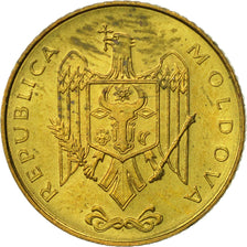 Münze, Moldova, 50 Bani, 1997, VZ, Brass Clad Steel, KM:10