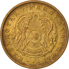 Kazakhstan, 20 Tyin, 1993, AU(55-58), Copper Plated Zinc, KM:4a