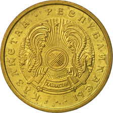 Coin, Kazakhstan, 50 Tyin, 1993, AU(55-58), Brass Plated Zinc, KM:5