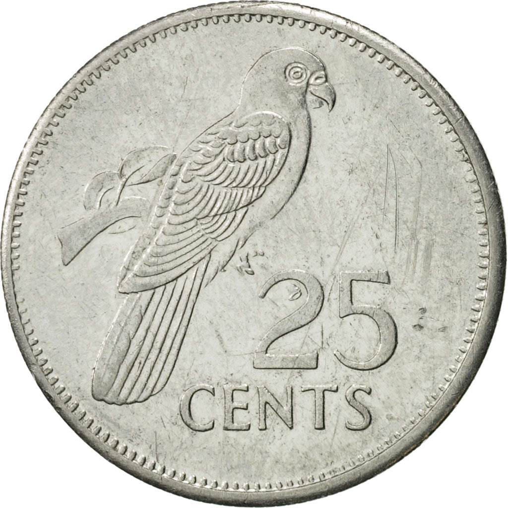Coin, Seychelles, 25 Cents, 1993, Pobjoy Mint, AU(55-58), Nickel Clad Steel