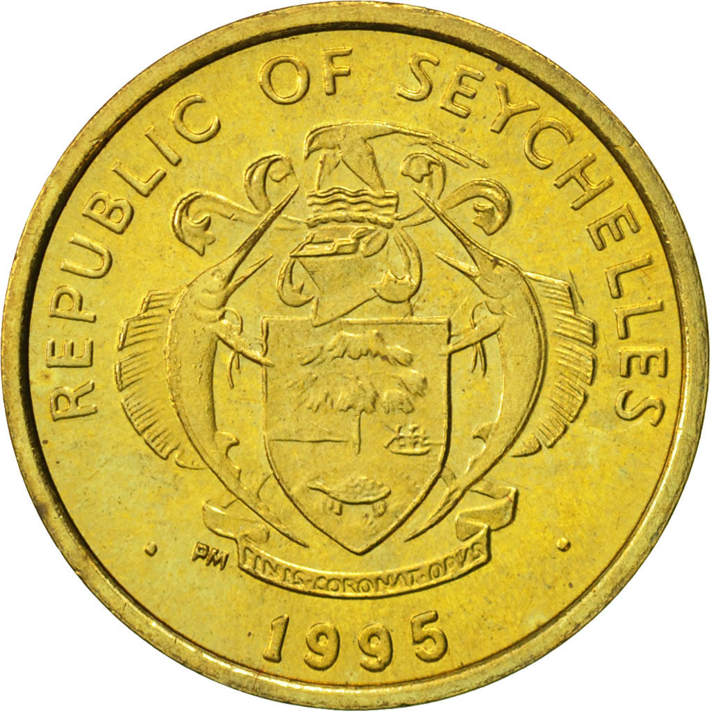 Monnaie, Seychelles, 5 Cents, 1995, British Royal Mint, SUP, Laiton, KM:47.2