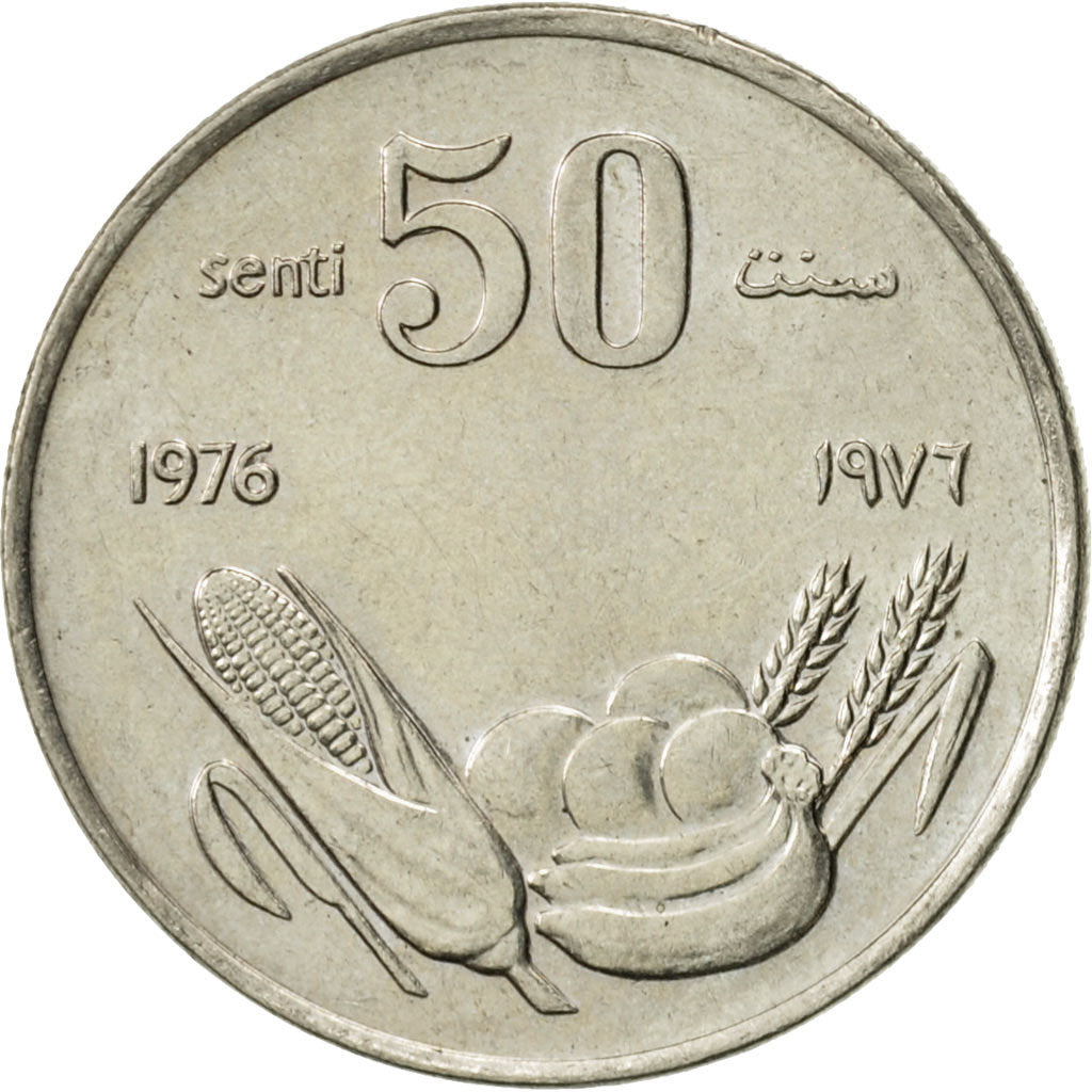 Coin, Somalia, 50 Senti, 1976, AU(55-58), Copper-nickel, KM:26