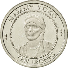 Sierra Leone, 10 Leones, 1996, VZ, Nickel Bonded Steel, KM:44