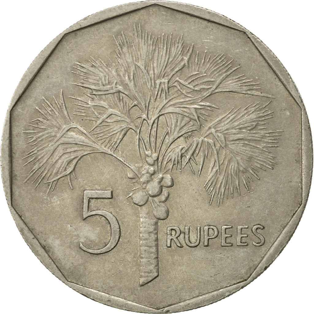 Coin, Seychelles, 5 Rupees, 1982, British Royal Mint, EF(40-45), Copper-nickel