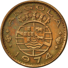 Moneda, Angola, Escudo, 1974, MBC, Bronce, KM:76