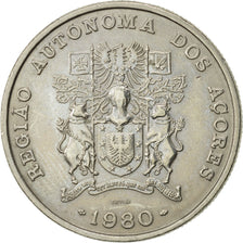 Azores, 25 Escudos, 1980, AU(50-53), Copper-nickel, KM:43